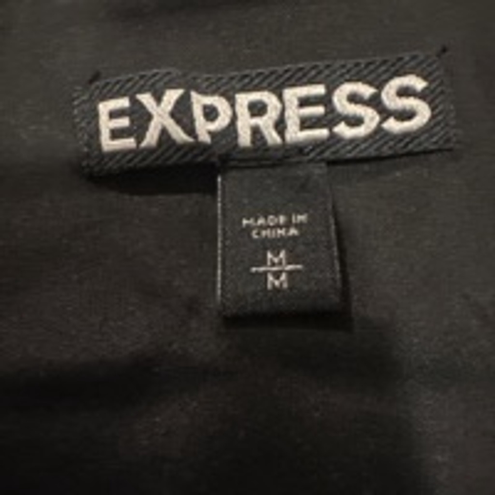 Women's Express Skirt Size M Black Silver Sequin - Picture 4 of 5